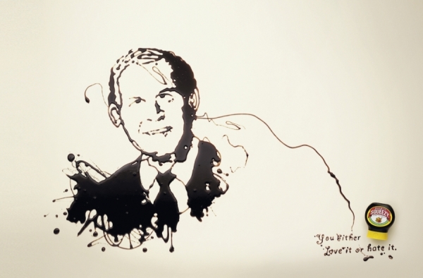Photograph Andy Rudak Marmite George Bush on One Eyeland